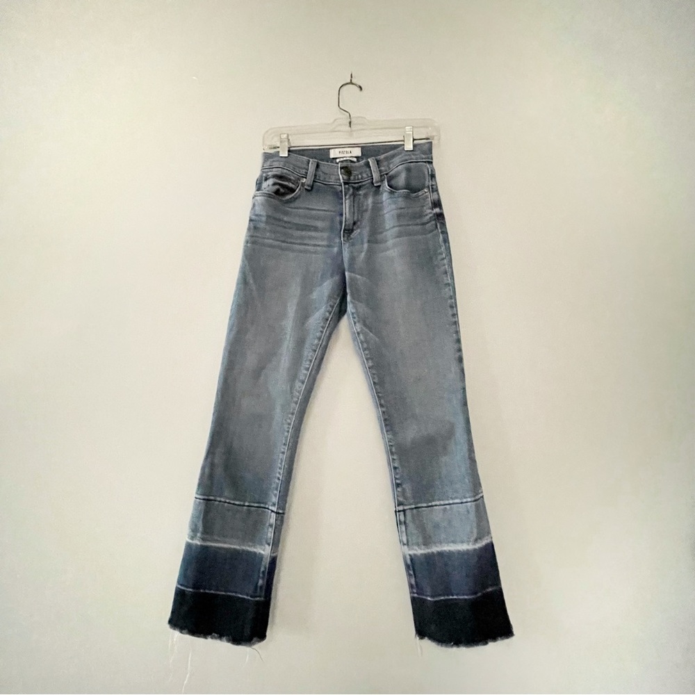 Revolve Pistola gradient raw hem jeans light wash